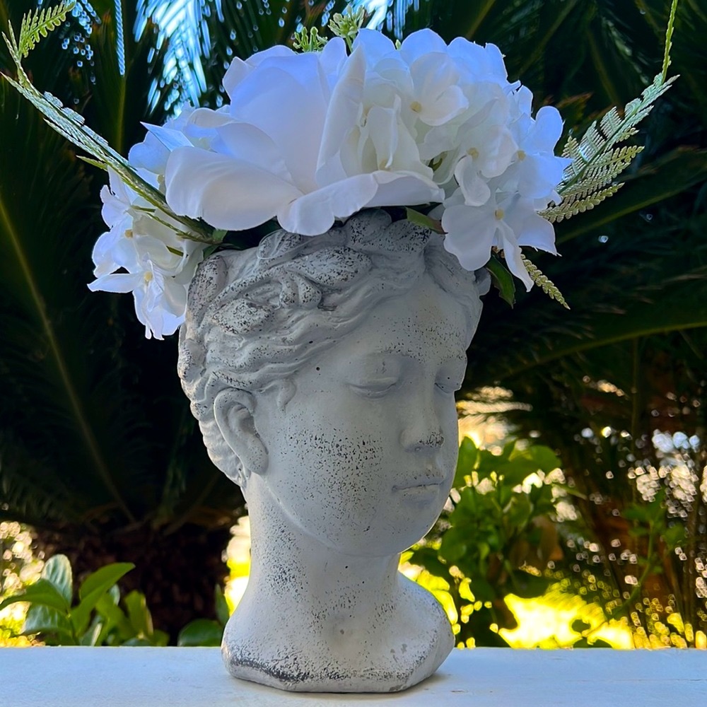 Greek Goddess Flower Pot / Vase